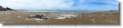 P1140729 * Panoramique de la plage de Wissant, réunissant les Deux Caps : à gauche le Cap Gris-Nez (notre destination) et à droite le Cap Blanc-Nez (notre point de départ). * 1600 x 323 * (127KB)